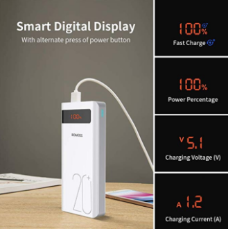 ROMOSS 20000mAh / 30000mAh Quick Charge 3.0 Huawei Fast Charge Power Bank MicroUSB USB-C Lightning Input PowerBank